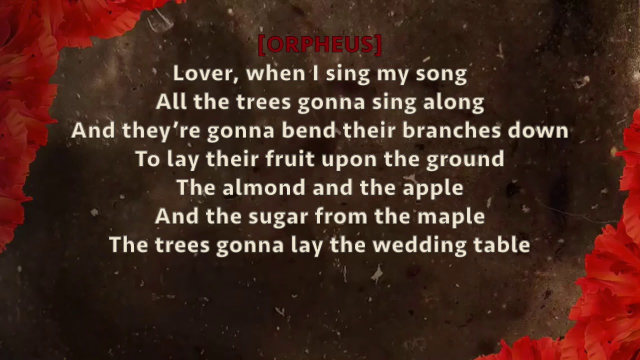 Hadestown Original Broadway Cast - Wedding Song - Lyrics