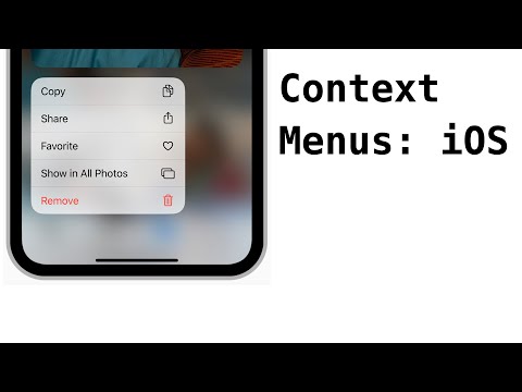 Context Menus: iOS