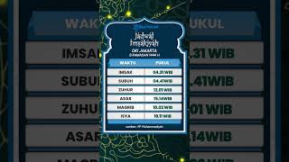 Jadwal Imsakiyah 8 Ramadhan DKI Jakarta Besok Kamis, 30 Maret 2023, Lengkap dengan Jadwal Buka Puasa