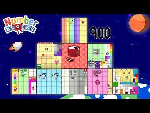 Numberblocks Puzzle Tetris Game in Space (Learn To Count Numberblock 900)