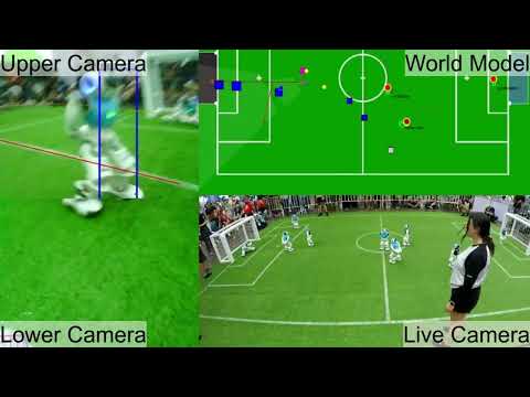 RoboCup 2022 - Scoring a Goal after a Pass and two Goal Shots