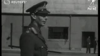 THE KING INSPECTS FREE FRANCE ARMY General de Gaulle meets His Majesty for first time when...(1940)