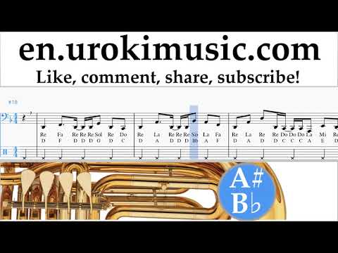 Tuba lessons Axel F - Crazy Frog Sheet Music Tutorial um-i352