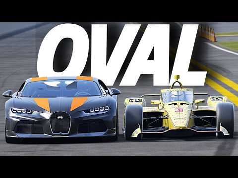 BUGATTI CHIRON SS vs INDYCAR On An OVAL