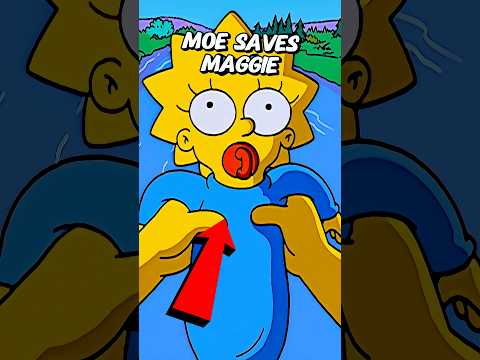 Moe Saves Maggie 😢 #simpsons #shorts