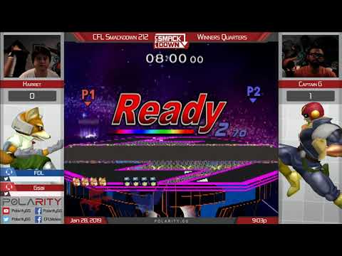 CFL Smackdown 212 Melee - Captain G (Captain Falcon) vs Harriet (Fox) - Winners Quarters