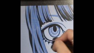 描いてるところペン入れ編 #イラストメイキング