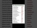 One Word Substitution