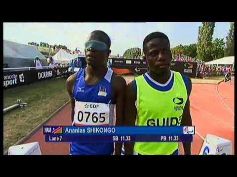 Athletics -  men's 100m T11 Medal Ceremony  - 2013 IPC Athletics World Championships, Lyon