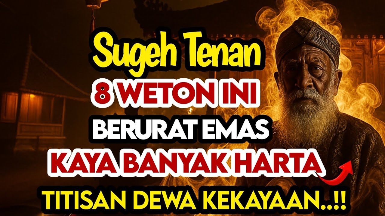 SUGEH TENAN‼️8 WETON INI BERURAT EMAS KAYA DAN BANYAK HARTA MELIMPAH TITISAN DEWA KEKAYAAN