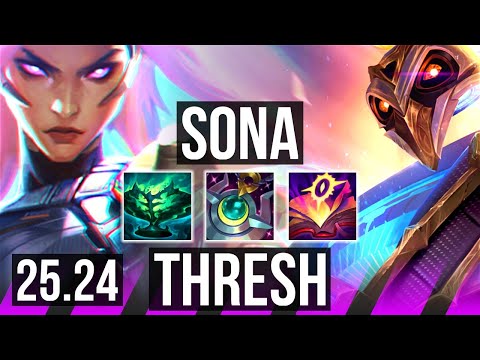 SONA & Caitlyn vs THRESH & Kai'Sa (SUP) | EUW Challenger | 25.24