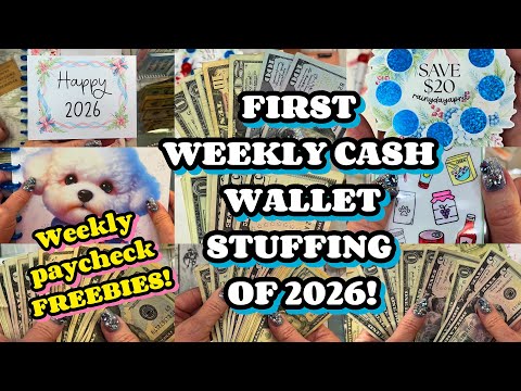 🚨 FREEBIES ALERT ‼️CASH WALLET STUFFING, Paycheck Breakdown FREEBIES Happy Mail & GROCERY GAME!