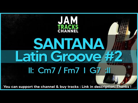 Santana Latin Groove #2 - Bass Backing Track in Cm