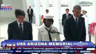 MAKING HISTORY: President Obama &amp; Japan Prime Minister Abe Visit USS Arizona Memorial - Pearl Harbor