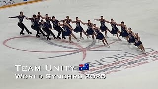 Team Unity 🇦🇺 FS - World Synchro 2025 - Synchronized skating