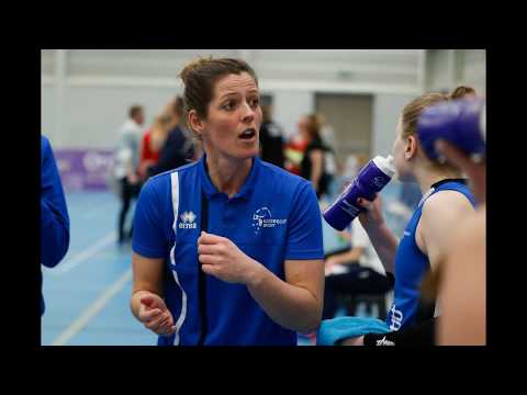 180305 Sliedrecht Sport Dames 1 - VC Sneek Dames 1 (Foto's Pim Waslander)