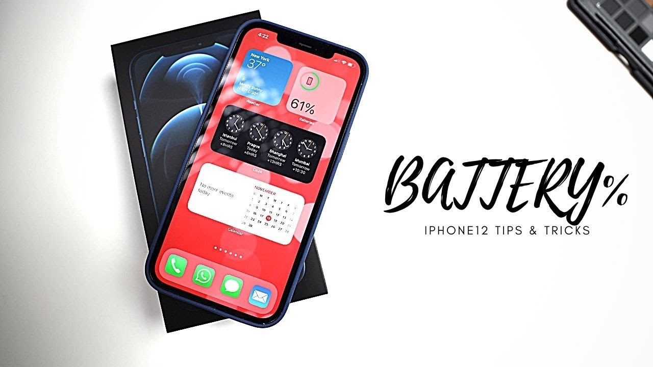 Iphone 12 Pro Tips & Tricks- To Show battery % Percentage on Home Screen