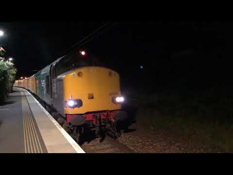 37038 and 37218 leaving North Berwick.