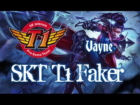 SKT T1 Faker VAYNE Pentakill!!! vs Tristana ADC HIGHLIGHTS - League of Legends Ranked Korean