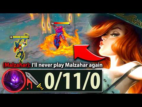 This guy made a mistake picking Malzahar into my AP Miss Fortune Mid...