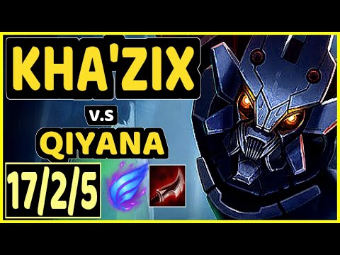 AGURIN (KHA'ZIX) vs QIYANA - QUADRAKILL 17/2/5 KDA JUNGLE CHALLENGER GAMEPLAY - EUW