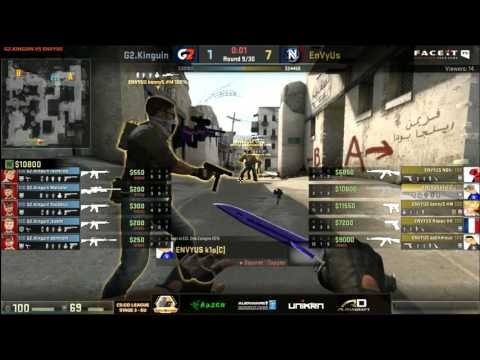 CS:GO G2.Kinguin vs EnVyUs (dust2) - FACEIT League 2015 Stage 3