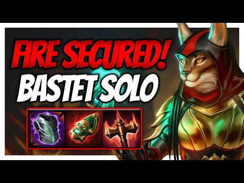 DOING THIS FIRE IN MY FACE WAS NOT THE PLAY! Smite Bastet  solo gameplay #smite #Bastet