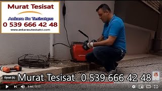 ANKARA KIRMADAN TIKALI KANAL AÇMA | Tıkalı Gider Borusu Açma | Makineli Tesisat 
