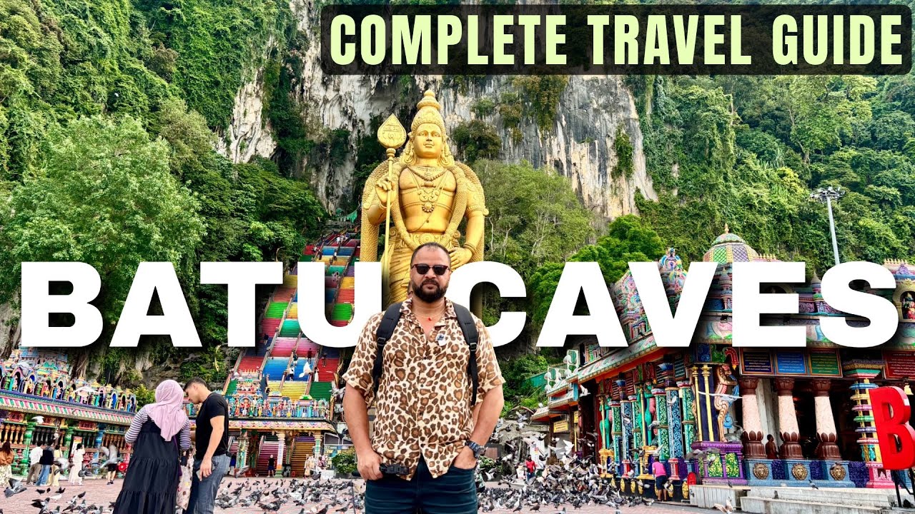 Immerse into breathtaking Batu Caves through a traveler's lens in this captivating video.