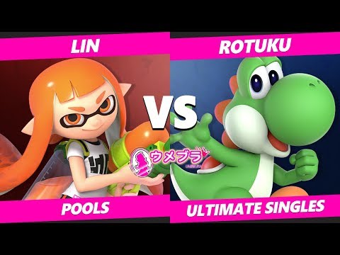Japan Smash Ultimate Tournament - Lin (Inkling) Vs. Rotuku (Yoshi) Umebura SP2 SSBU Pools