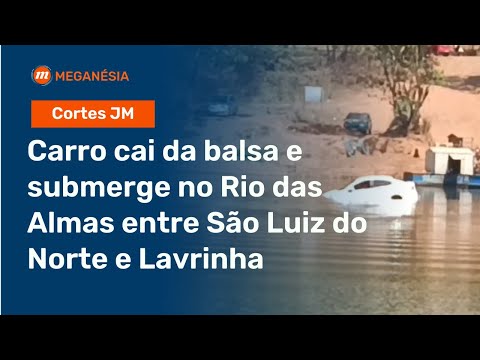 Carro cai de balsa e mulher morre afogada no Rio das Almas entre Goianésia e São Luiz do Norte