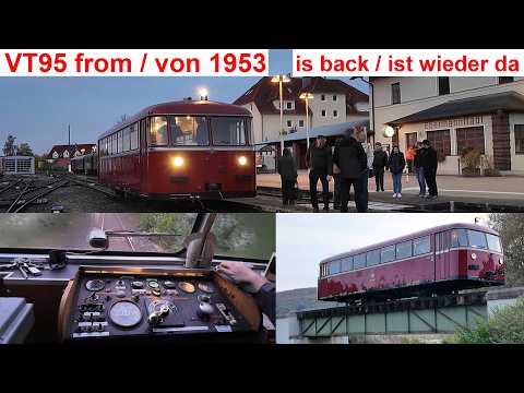 VT95 railbus in new splendor - special trip through Wiesent Valley VEB 795 256-7 @ Gauge1 Days 2025
