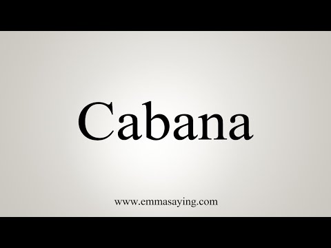 How To Say Cabana