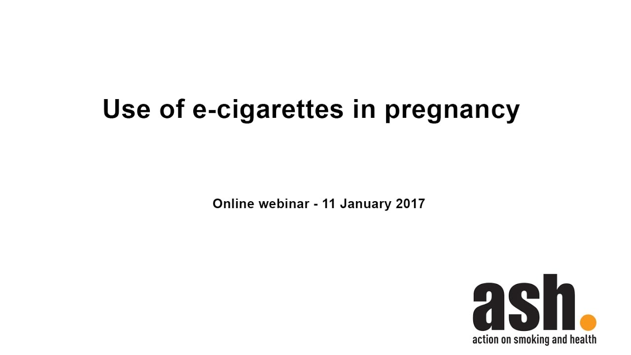 Use of electronic cigarettes in pregnancy