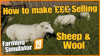 Farming simulator 19 How to make money selling Sheep & Wool