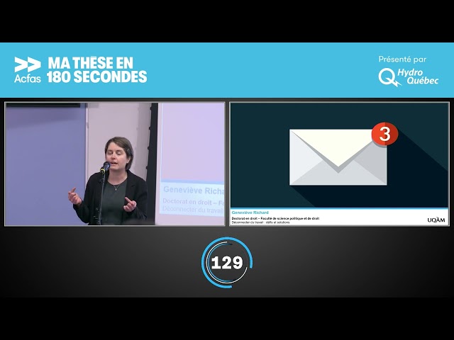 Ma thèse en 180 secondes 2023: Geneviève Richard, prix du public