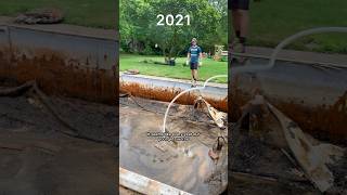 Our pool has never been this colour 🥴 #poolcleaning #pool #diyprojects