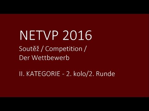 NETVP 2016 - soutěž - II. kategorie 2. kolo