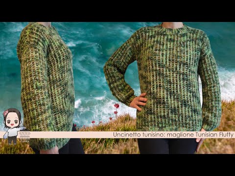 Tutorial uncinetto tunisino: maglione Tunisian Fluffy