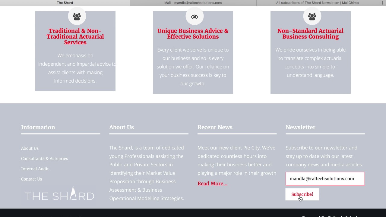 How-To - Subscribe to The Shard Newsletter