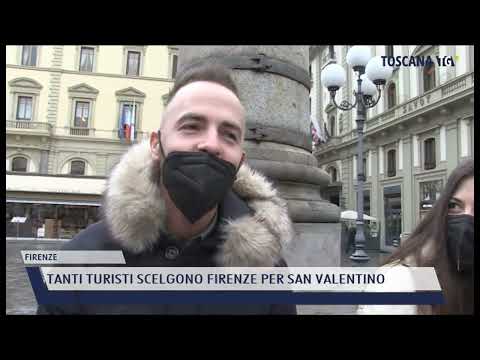 2022-02-14 FIRENZE - TANTI TURISTI SCELGONO FIRENZE PER SAN VALENTINO