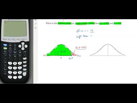 Finding the t-critical value for a right tailed t-distribution using TI-84 calculator