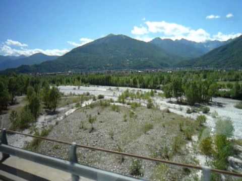 Mit Bahnersatz. Brig -   //  Iselle - Domodosslola mit dem Bus