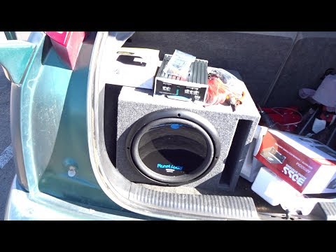 Planet audio 1800 watt 12 inch subwoofer and boss 1500 amp install and test 2001 ford focus zx3
