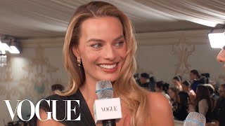 Margot Robbie on Barbie and Wearing the Same Dress as Cindy Crawford | Met Gala 2023 | Vogue video
