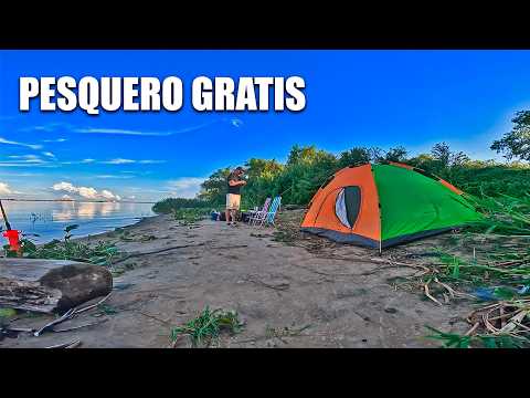 PESCA GRATIS EN ESTE HERMOSO LUGAR, junto a mi hermano pasamos la noche acá!!