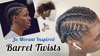 Faux Loc Barrel Twists | Ja Morant Inspired | Protective Styles for Teen Boys & Men