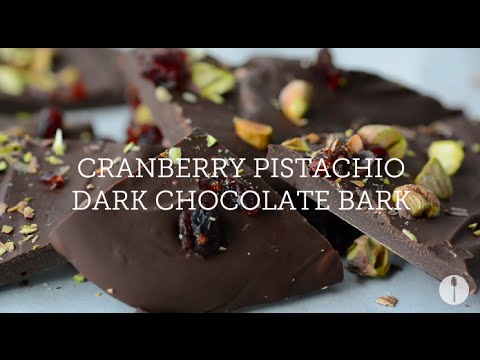 Cranberry Pistachio Dark Chocolate Bark