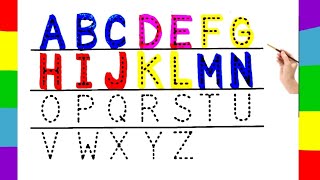 Abc, abcd, Alphabet tracing, Abc song| Tracing and colouring abc
