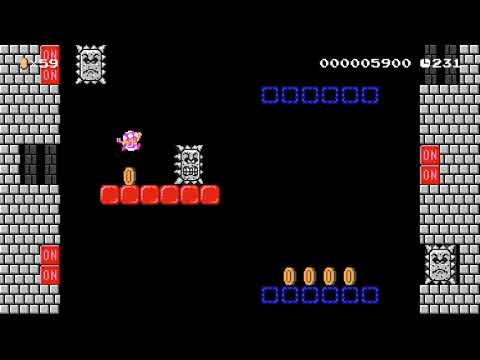 Stoneswitch Stronghold by Monique 🍄 Super Mario Maker 2 🍄 No Commentary aao